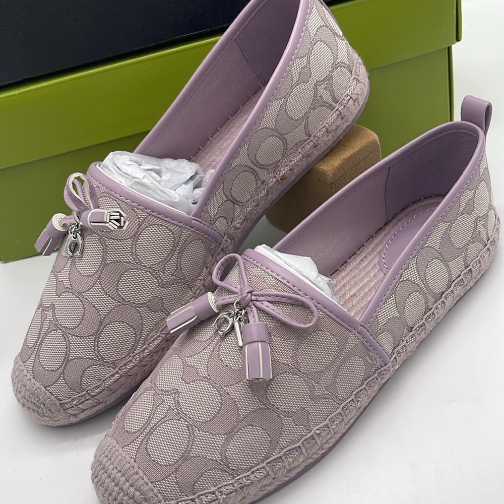 Coach CARSON SIGNATURE JACQ ESPADRILLE
SOFT LILAC SHOES SNEAKERS
G3457 SOT New - Picture 5 of 16